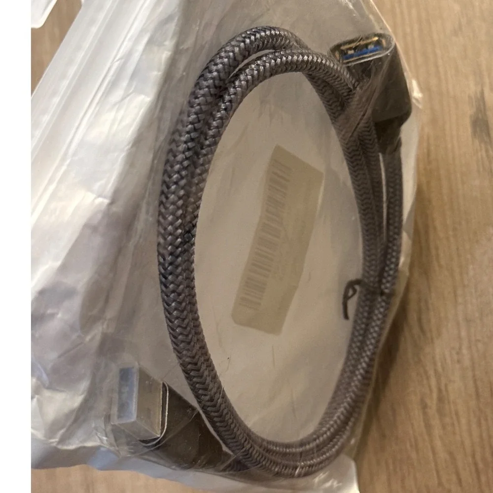 HCTian USB 3.0 Extension Cable 1M Braided Nylon Male to Female Grey